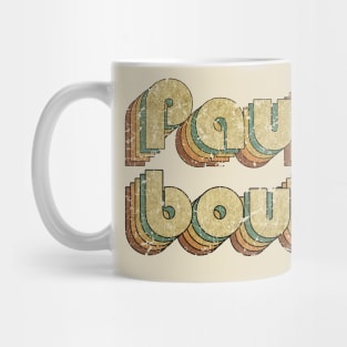 Pauls Boutique // Vintage Rainbow Typography Style // 70s Mug